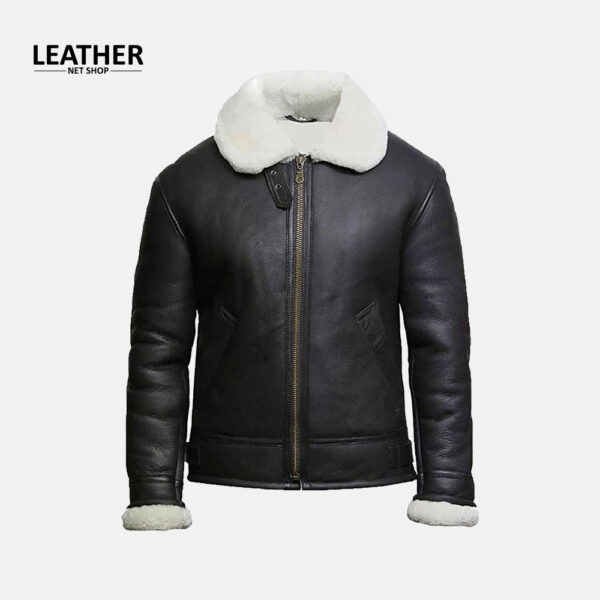 Men's Aviator B3 Shearling Real Sheepskin Leather Flying Jacket