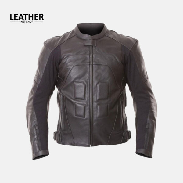 Black Mens Motorcycle Leather Jackets For Racer