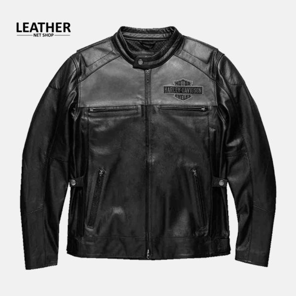 Harley Davidson Motorcycle Votary Colorblocked Leather Jacket