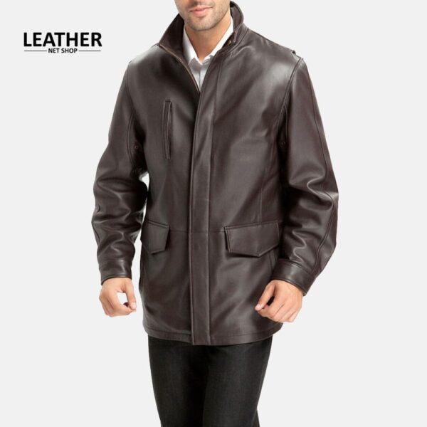 Cowhide Mens Thinsulate Filled Leather Coat